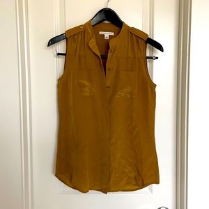 Banana Republic golden yellow sleeveless blouse